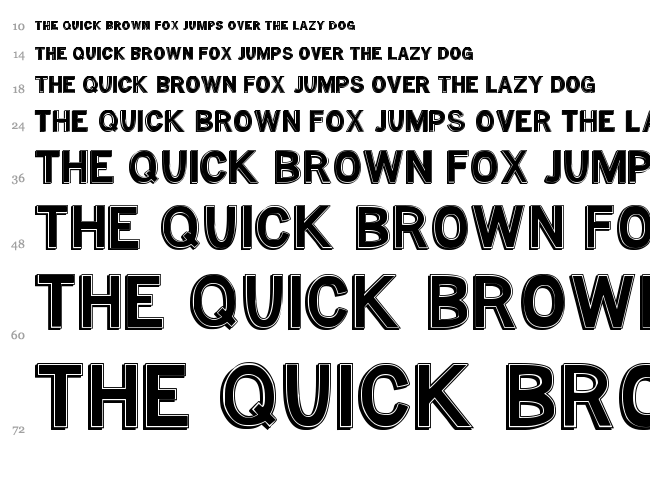 MTF Base font waterfall